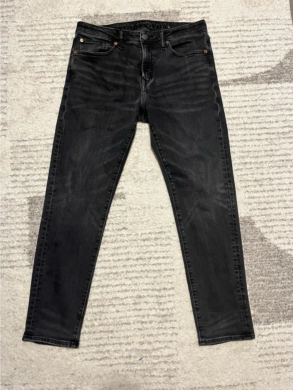 American Eagle Outfitters Athletic Fit Black Men's Jeans